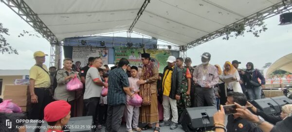 HUT Kota Tangerang ke-30 Th, Danau Situ Cipondoh Dihiasi Acara Santunan Anak Yatim dan Gowess Sepeda.