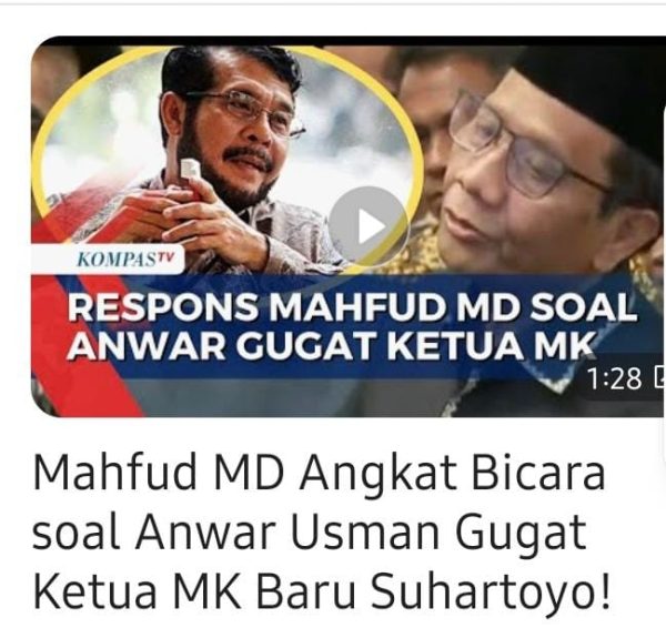 Salah kaprah Anwar Usman PTUN Suhartoyo, seharusnya jokowi yang harusnya.