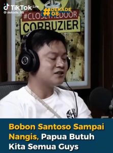 Tokoh politik Bobon Santoso : yang membutuhkan pangan itu daerah papua saja, itu cocok kali?