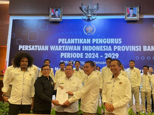 Pengurus PWI Banten Resmi Dilantik, Fokus Peningkatan Kapasitas Wartawan.