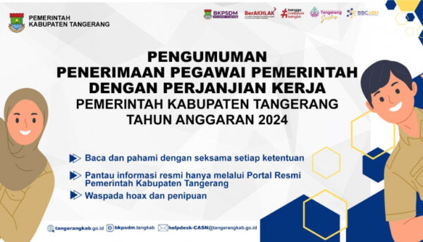 Pemkab Tangerang membuka tenaga PPPK untuk di tempatkan semua intansi.