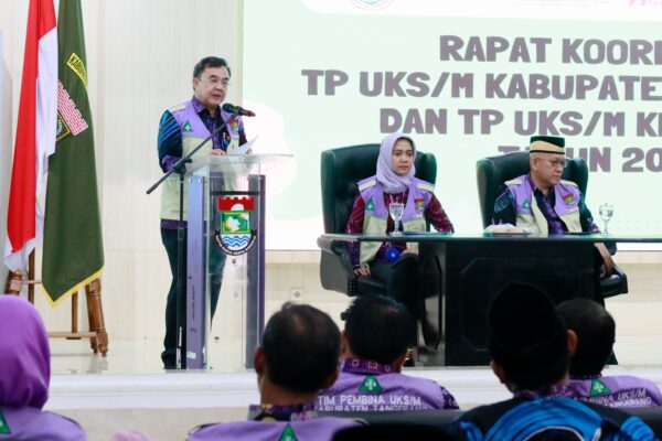 Ketua Harian TP UKS/M Kabupaten Tangerang, Firzada Mahali : Untuk mengevaluasi program dan kegiatan yang sudah dilakukan serta menyusun rencana program kerja yang strategis.