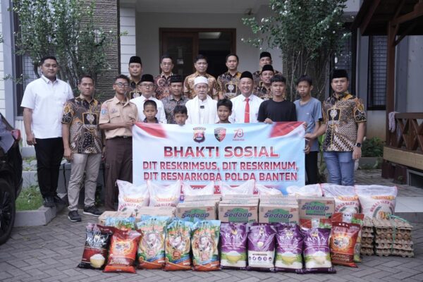Peringati HUT Reserse Ke – 78. Jajaran Reserse Polda Banten Gelar Aksi Sosial